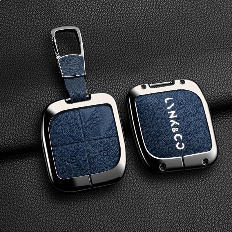 Suitable for Lynk&Co 08 2025 alloy leather car remote control key bag shell protective bag key chain accessories