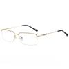 Metal Half-rim Myopia Glasses Frame for Men, Anti-blue Light, Ultra-light Small Frame Computer Mirror, Business Eye Frame for Women
