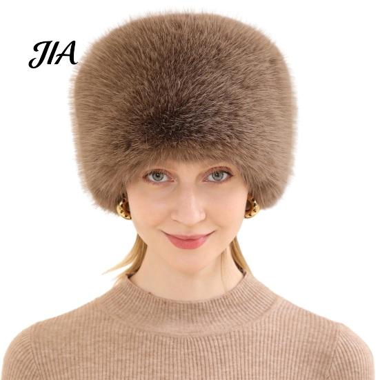 Повседневная шапка для женщин, пушистая без полей, теплая из искусственного меха, однотонная, зимняя, для ушанки, плюшевая, пушистая, ведро, для холодной погоды, стильная