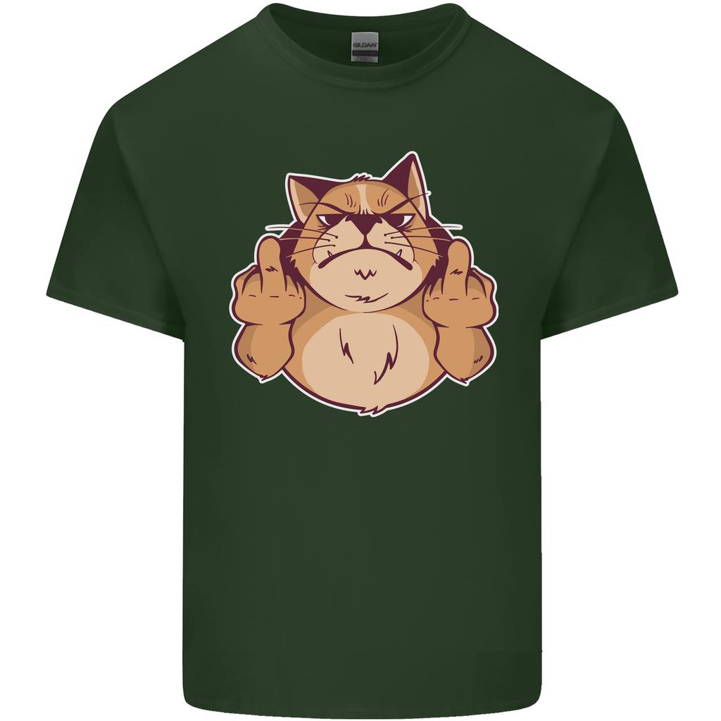 Grumpy Cat Finger Flip Offensive Funny Unisexs Light Cotton TShirt