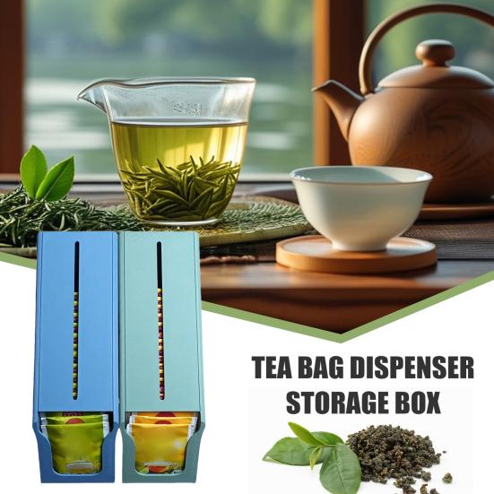 Органайзер для чайных пакетиков, настенный диспенсер для чайных пакетиков с прорезью для просмотра, держатель для пакетиков с напитками для кухонной столешницы, ящика шкафа, кладовой