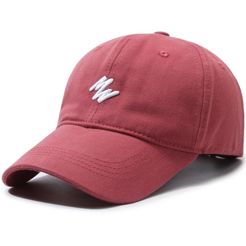 Minimalist W Embroidered Baseball Cap, Soft Washed Cotton Adjustable Curved Brim Sun Hat for Men Women