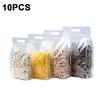 10/30PCS Sealed Ziplock Bags Clear Plastic Handle Bag Stand Up Food Packaging Pouches Resealable Candy Nuts Storage Bags