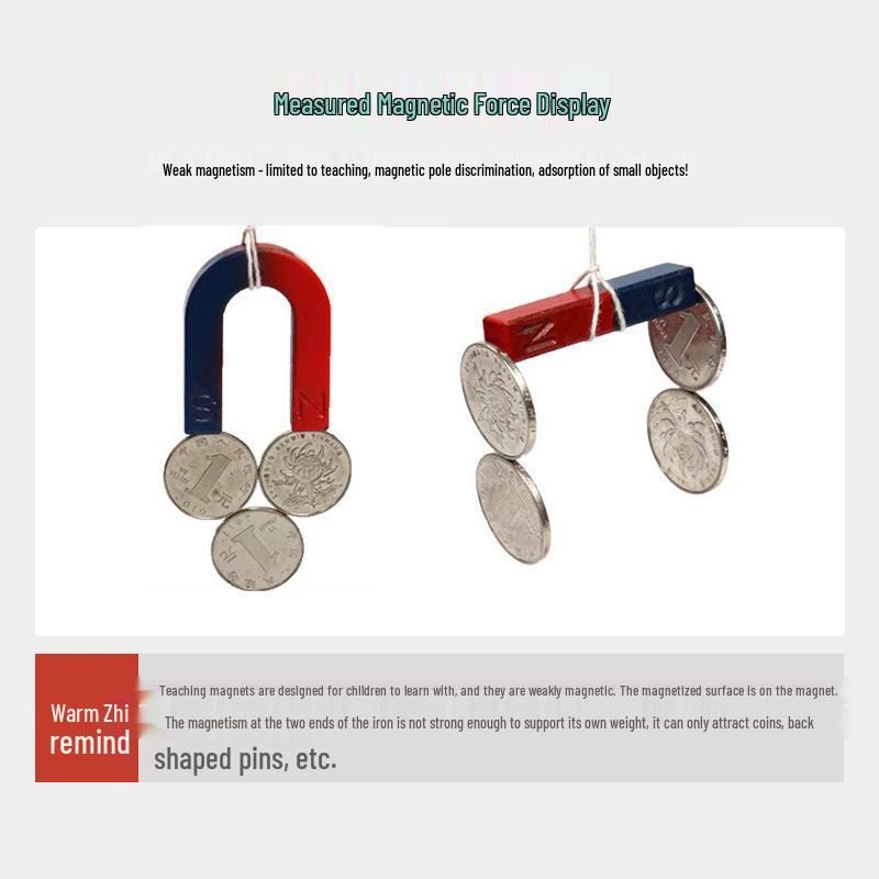 Обучающий набор подковообразного и U-образного магнитов для детей