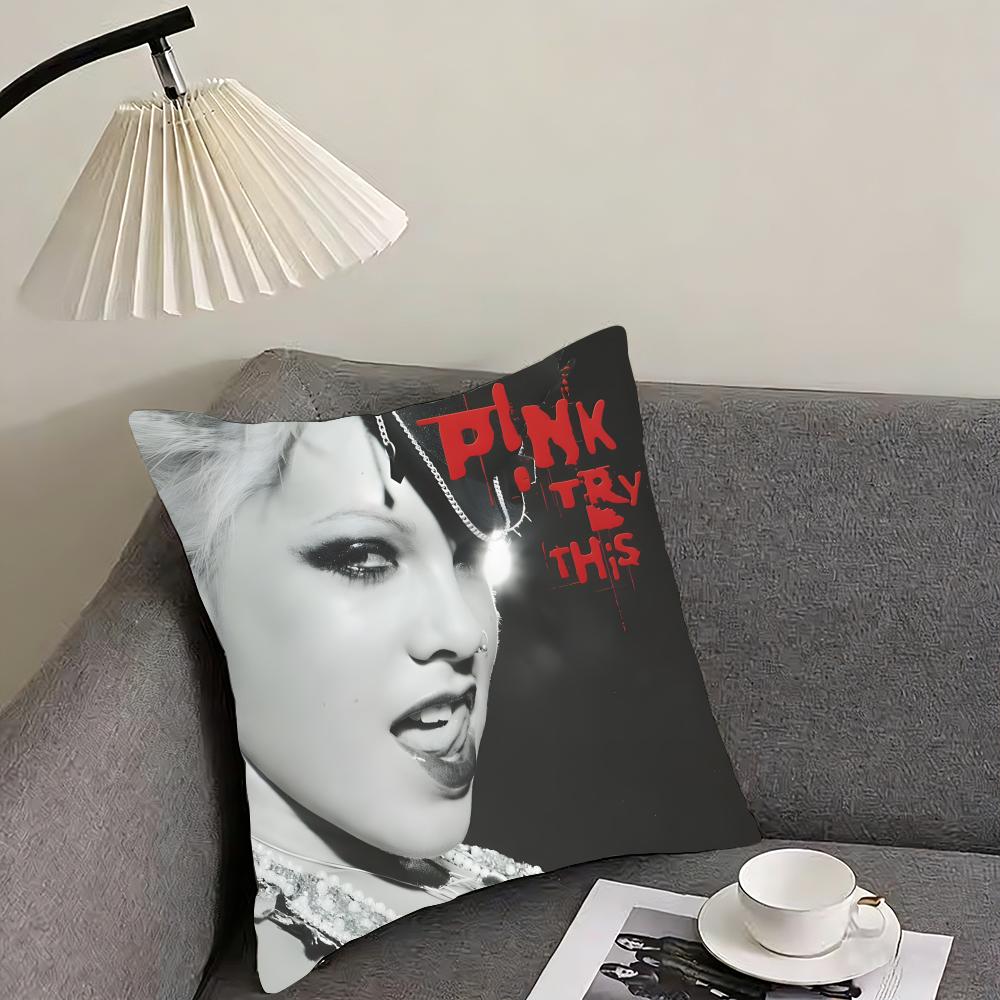 PPink TTrustfall Singer Cushion Cover Pillowcase Ultra Soft Skin Friendly Fabric Cloud Like Comfort Concealed Zipper