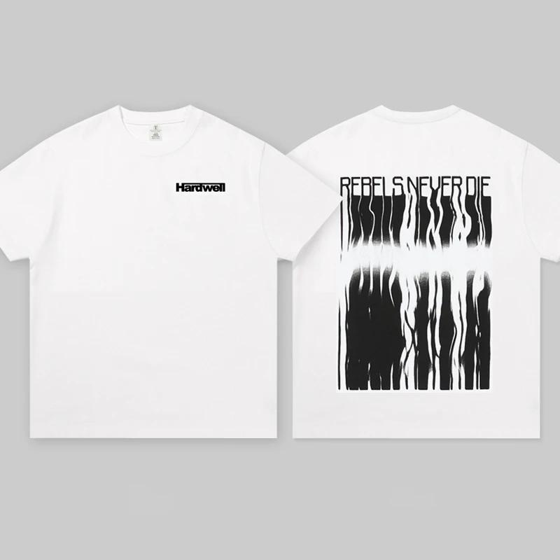 Топ DJ Electronic Music 100% хлопок футболка с коротким рукавом для мужчин свободная повседневная футболка летняя одежда для поклонников HARDWELL женские топы Y2k