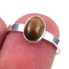 Кольцо из чистого серебра 925 пробы с натуральным тигровым глазом, размер 6 D6Q11