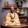 Керамика Буддийские Фигурки Скульптуры статуя Китайский буддийский монах Дом Гостиная Офис Богатство Удача Фэн-шуй Декор аксессуары