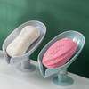 Leaf Shape Soap Box Drain Soap Holder Box Bathroom Shower Soap Holder Sponge Storage Plate Tray Bathroom Supplies Bathroom Gadge