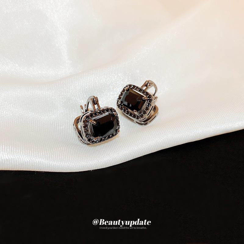 Элегантные квадратные двусторонние серьги с цирконием: Шикарный, универсальный, высококлассный дизайн для женщин