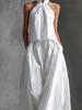 Летний повседневный женский комплект из топа без рукавов и брюк с высокой талией и широкими штанинами 2026 г.