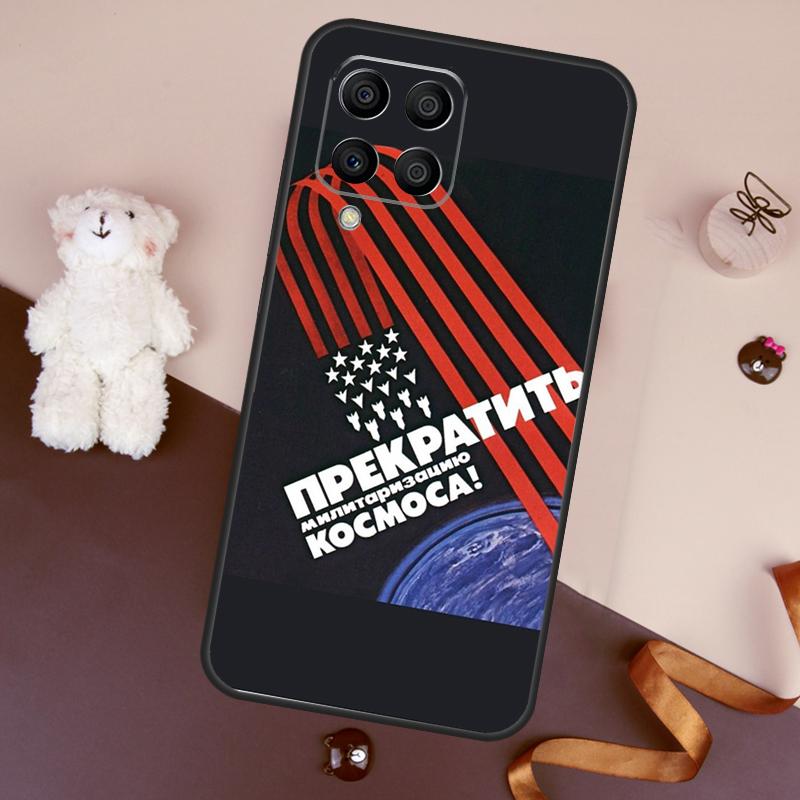 CCCP Soviet Space Propaganda Art Case For Samsung Galaxy M13 M54 M34 M14 M56 M36 M16 M31 M11 M53 M12 M32 M52 M35 M55 M15 M06