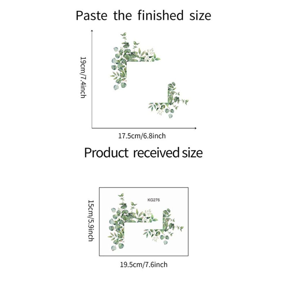 Растение Зеленые Листья Растения Наклейка Долговечная Цветок Наклейка на Выключатель Настенная Роспись Комната