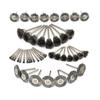45-Pieces Stainless Steel Wire Brush Wheel Set 1/8"" Shank Wire Brush 10/15/25mm Diameter Brush