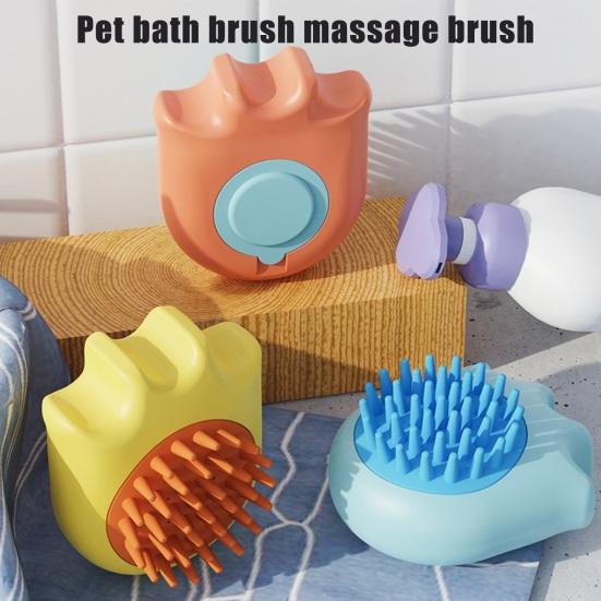 Щетка для купания домашних животных с мягкой щетиной, шампунь, скруббер для линьки, массаж, мытье собак, принадлежности для ухода за длинношерстными собаками и кошками