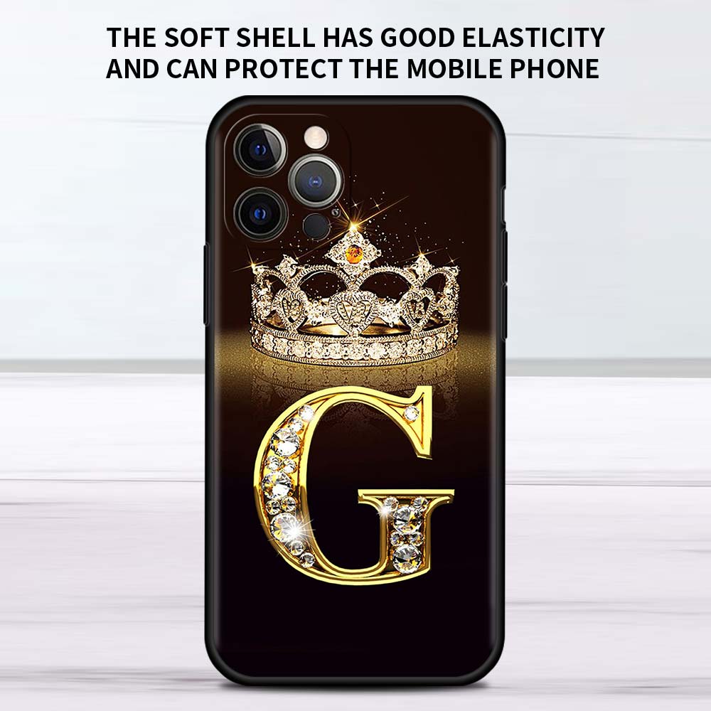 Чехол для телефона Letter Gold Girl Fashion Coque для iPhone Xiaomi Mi Samsung Galaxy Redmi Note AS 11 12 13 14 15 22 23 24 5G Pro Plus Max Fe Ultra