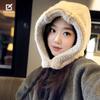 Корейская Инс Вязаная шерстяная шапка ручной вязки для женщин на осень и зиму Балаклава Теплая Защита ушей Голова
