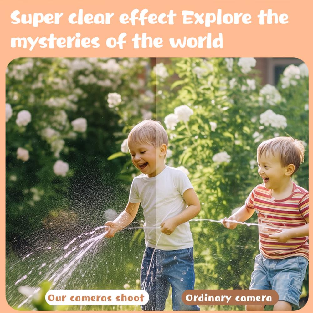 Детская камера Цифровая камера 20 МП Камера для детей Селфи 4-кратный цифровой зум 2,0-дюймовый экран Двойные линзы