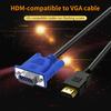 1,5 м HDMI-совместимый к Антипомеховый Высокочеткий HDMI-совместимый VGA Кабель Штекер на Штекер Конвертер для Настольного Компьютера