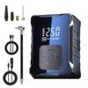 Portable Car Air Pump Wireless Smart LCD Display Air Compressor with LED Light Rechargeable Quick Inflating Tire Inflation Pump