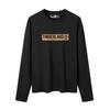 Outdoor Letter Logo Fashion Comfortable Soft Breathable Long Sleeve T-Shirt Men T-Shirt Black A44K5-001