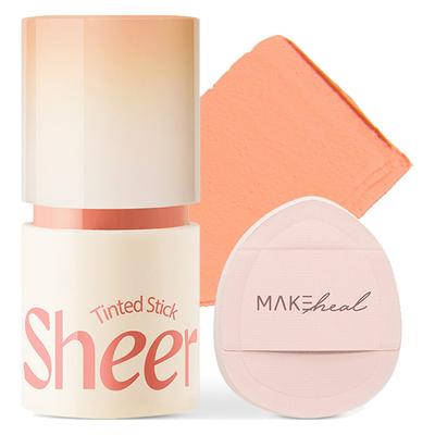Makeheal Tinted Sheer Stick + Finger Puff Set, 05 Sheer Persimmon, 1 шт.