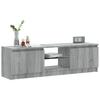 Wall-mounted TV cabinet for a minimalist living room, gray 120x30x35.5 cm