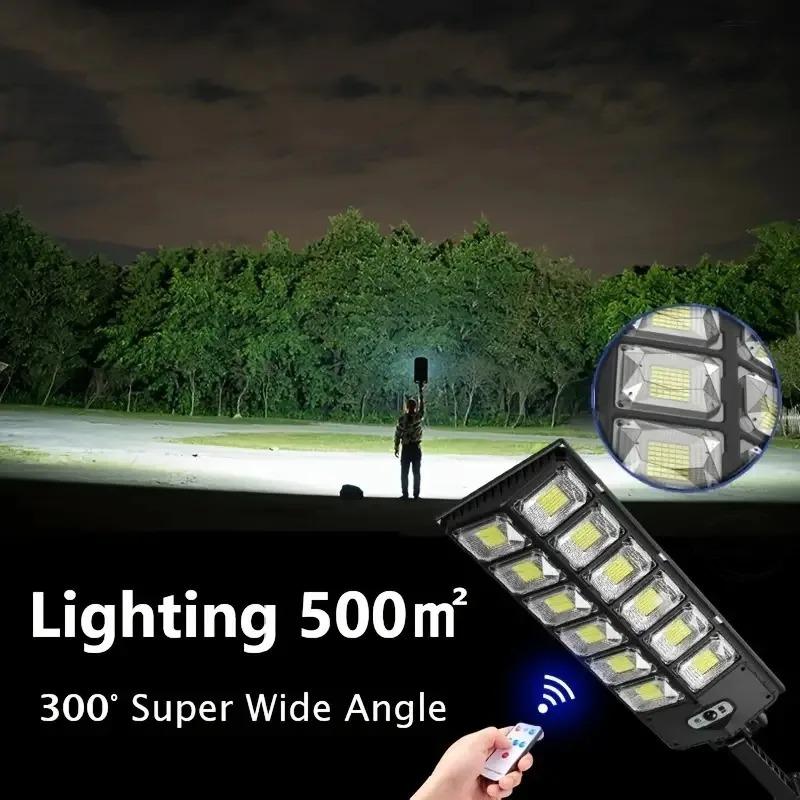 Newest 10000LM Solar Street Lights with Remote Control Motion Sensor Solar Outdoor LED Lamp IP65 Waterproof for Garden Garage