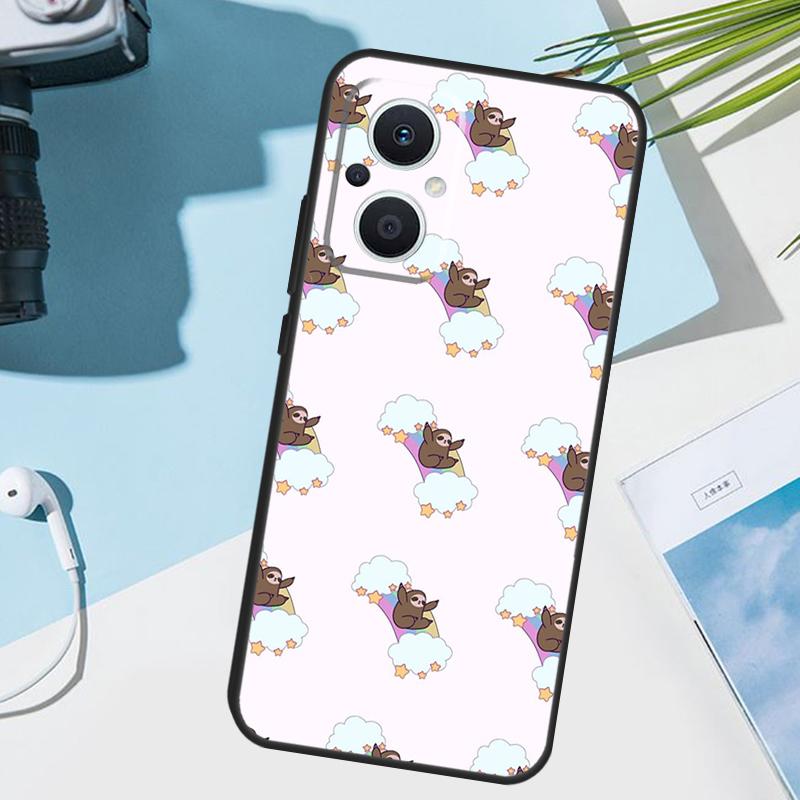 Cute Lovely Cozy Sloth Animal Cover For OPPO Reno 7 8 Lite 10 12 13 14 Pro 11 F 12F 13F 14F OPPO Find X8 X5 X6 X9 Pro Case
