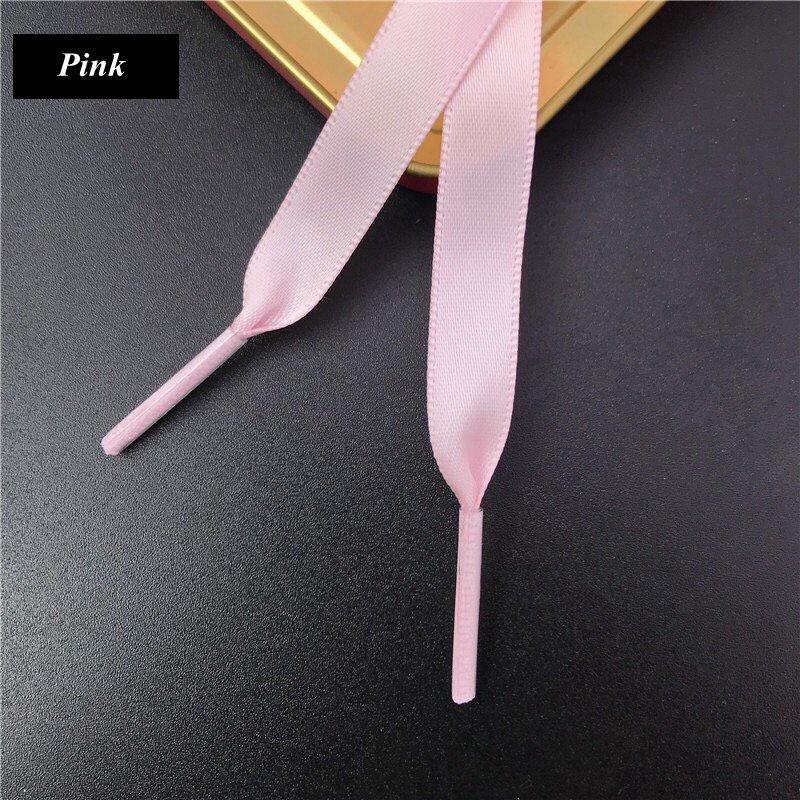 Silk Shoe Laces Satin Ribbon Flat Shoelaces Women Sneakers Shoelace Boots Laces for Shoes Length 80CM 100CM 120CM 150CM