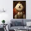 Diamond 5ddiy Modern Painting Pet Portrait Aesthetic Wall Art Dog King Royal Animal Embroidery Cross Embroidery Home Decoration