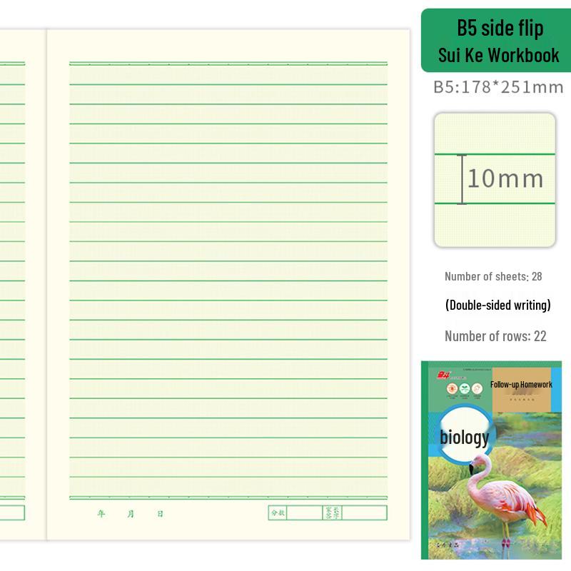Thickened B5 Pinyin Tianzige Calligraphy Notebook with Horizontal Flip
