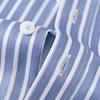 Short Sleeve Striped Men Stretch Work Shirt Non-Iron Summer Easy Care Male Tops Without Front Pocket