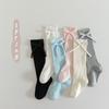 1 Pair Girls Cotton Bow Tube Socks Soft Breathable Candy Princess Kids School Socks For Children Fashion Wear