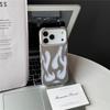 3D Пламя Роскошный ТПУ Полый Тонкий Чехол для 11-17 Pro Max Матовый Ударопрочный Электроокрашенный Теплоотвод