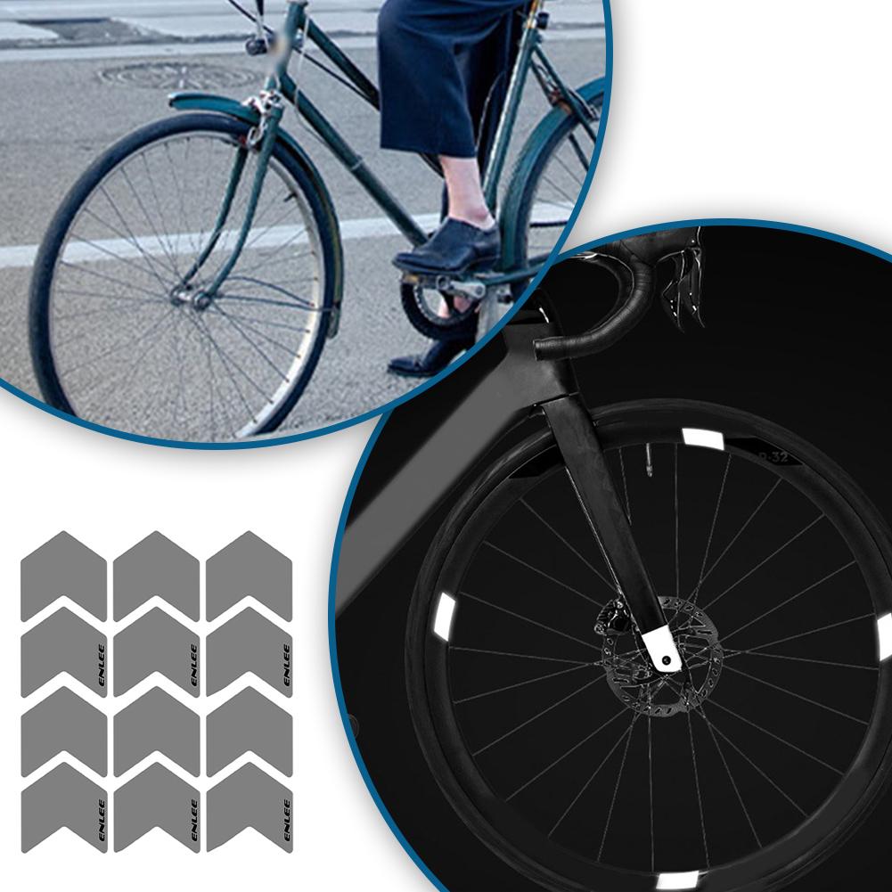 Road Bikes Reflective Stickers Set Of 12 Universal