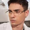 2 шт. Мужские квадратные безрамные очки Прозрачные линзы для ежедневного ношения Дома Фотосессии Макияж Модные Простые