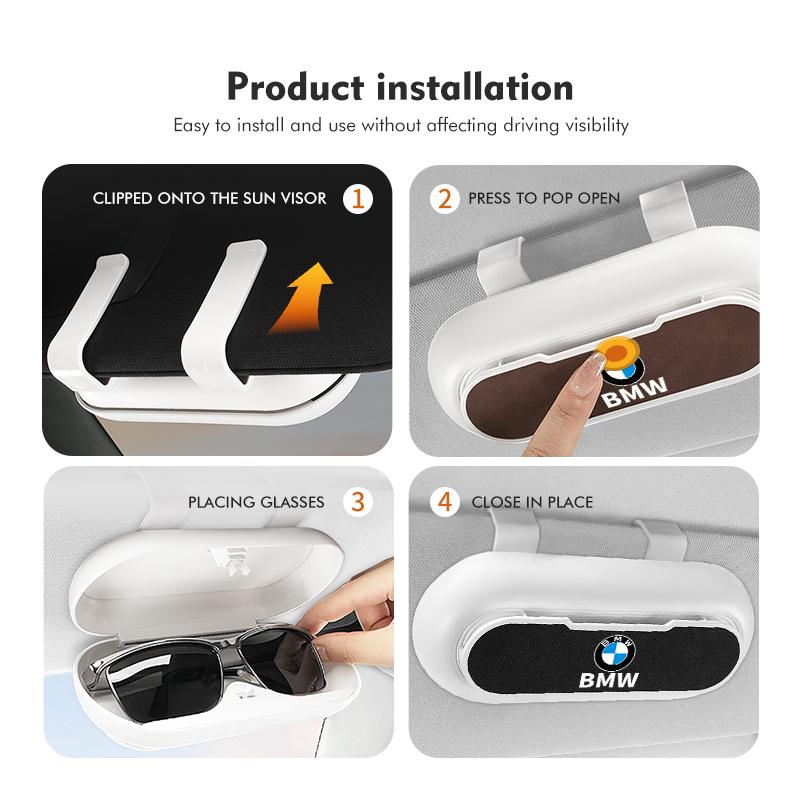 AAAQX1 Car Sunglasses Holder Sun Visor Eyeglass Hanger Clip Auto Accessories For BMW G30 G20 M3 M5 E91 E92 E93 E36 E70 X3 X4 X5 X1 E39