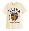 Japanese Osaka Dotonbori Drunken Octopus Food Lover Funny T Shirt Men Women Vintage Harajuku Oversized Cotton T-shirt Streetwear