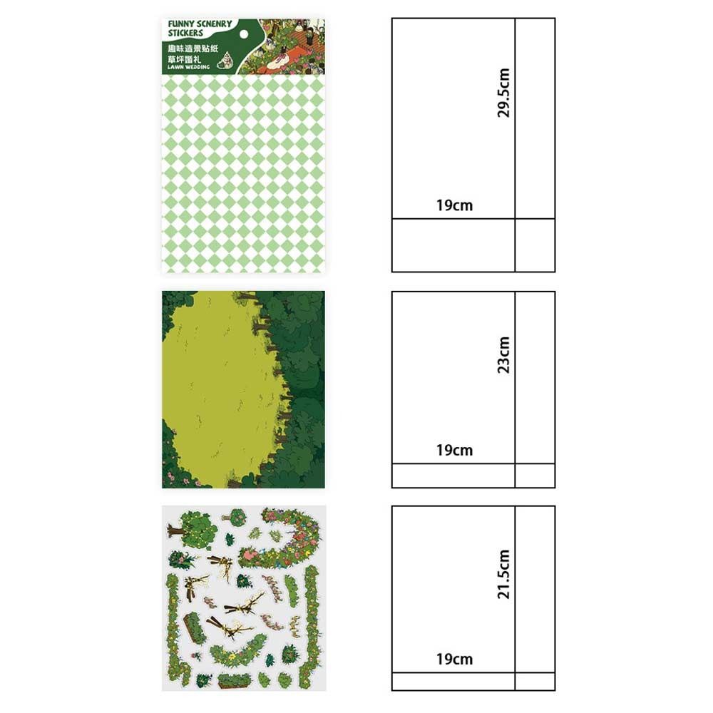 ПЭТ Трехмерная наклейка Визуальная укладка Миниатюрная наклейка со сценой Дети