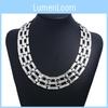 Fashion Metal Geometric Choker Necklace With Matte Finish For Casual And Special Occasion