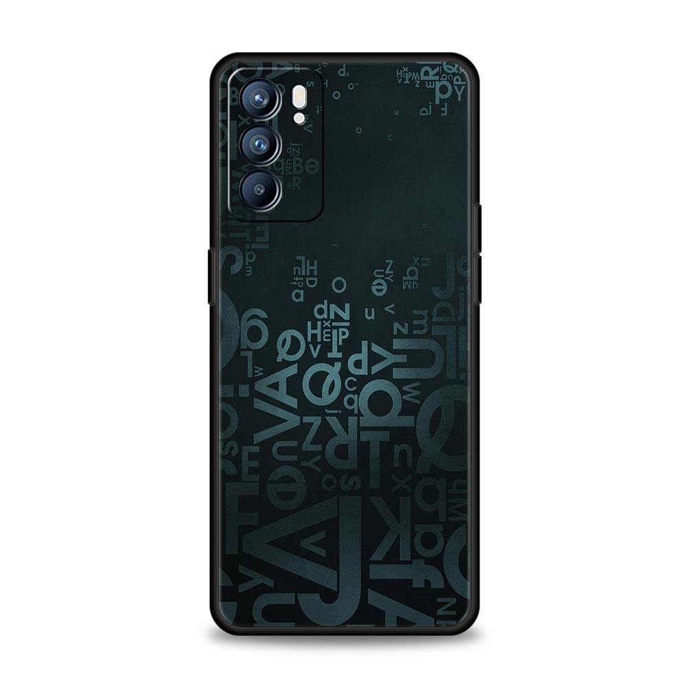 Чехол для телефона с узором из цифр для Oppo Reno 13 12 11 10 7 F Find X5 X6 A98 A80 A79 A78 A57 A54 A31 A17 Pro 5G Мягкий ТПУ чехол Fundas