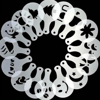 Форма для кофе, молока, торта, кекса, трафарет, шаблон для кофе, бариста, капучино, тряпка JM14