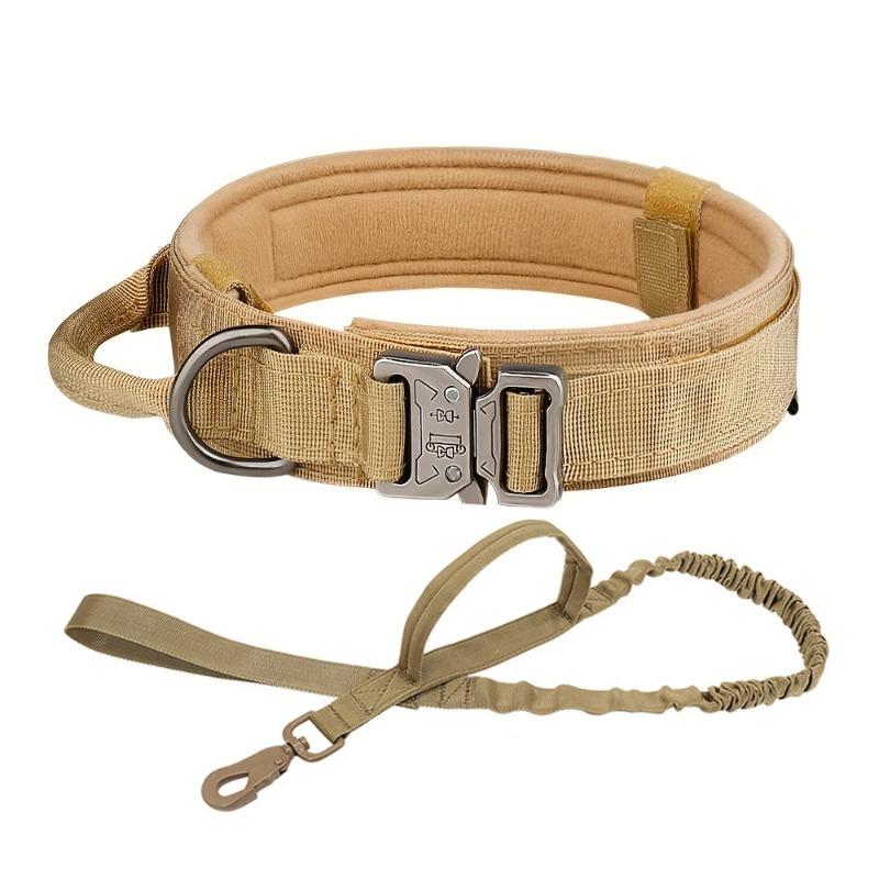 Dog Training Collar Adjustable Tactical Dog Collar and Leash Set Control Handle Pet Lead Collar for Small Big Dogs