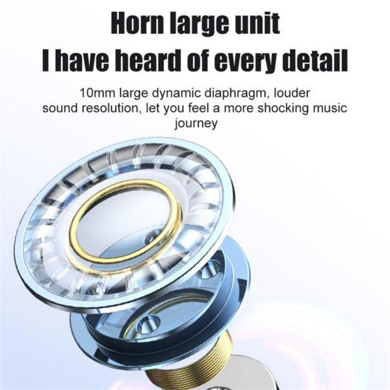 Wired Earphone Type-C Charging HD-calling Stereo Surround Music Listening Intelligent Noise Reduction Wired Headset Audio Accessories