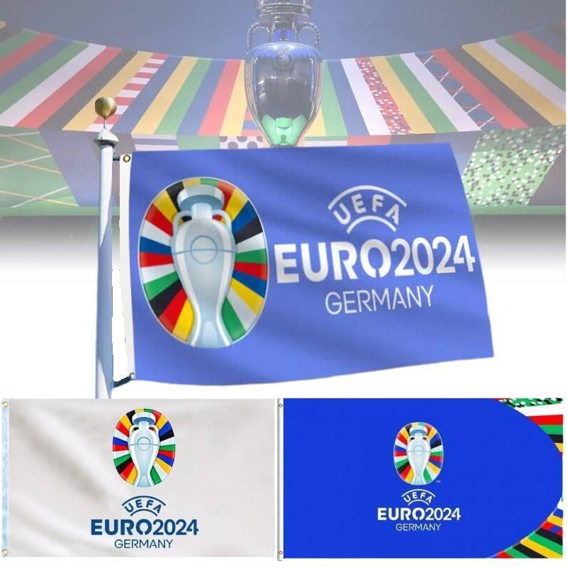 Durable Polyester 2024 Euro Cup Team Flag For Soccer Fans Vibrant Banner