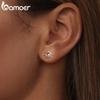 BAMOER Solid 925 Sterling Silver Chic Sun Stud Серьги Изящные Повседневные Серьги для Женщин Гипоаллергенные Украшения