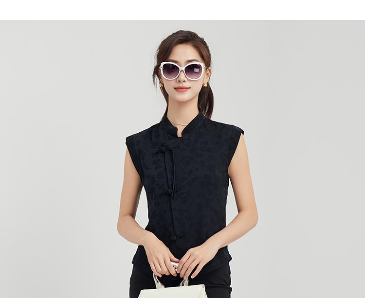 New Chinese Style Women's Temperament Slimming Sleeveless Shirt