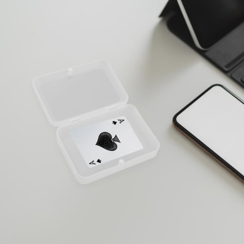 Органайзер/коробка для хранения пластиковых игральных карт CORHAD из 6 частей с крышкой, держатель для колоды/покера, прозрачная коробка для хранения