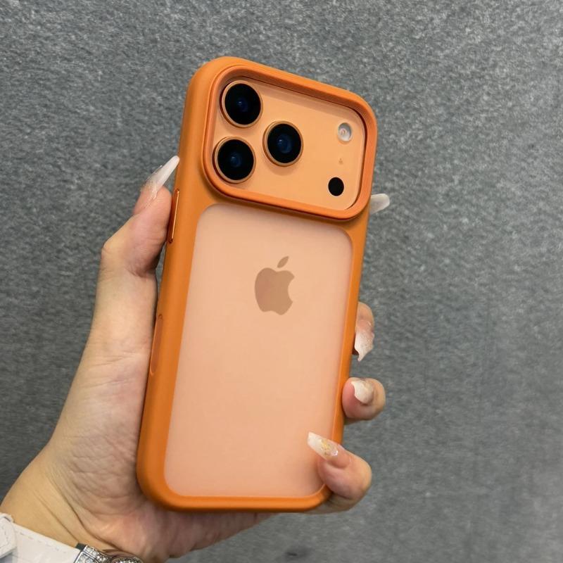 Прозрачный бизнес-чехол для iPhone 17 Air с кнопкой управления камерой, Гибридная броня из акрила и ТПУ, Матовое покрытие для iPhone 17 Pro Max